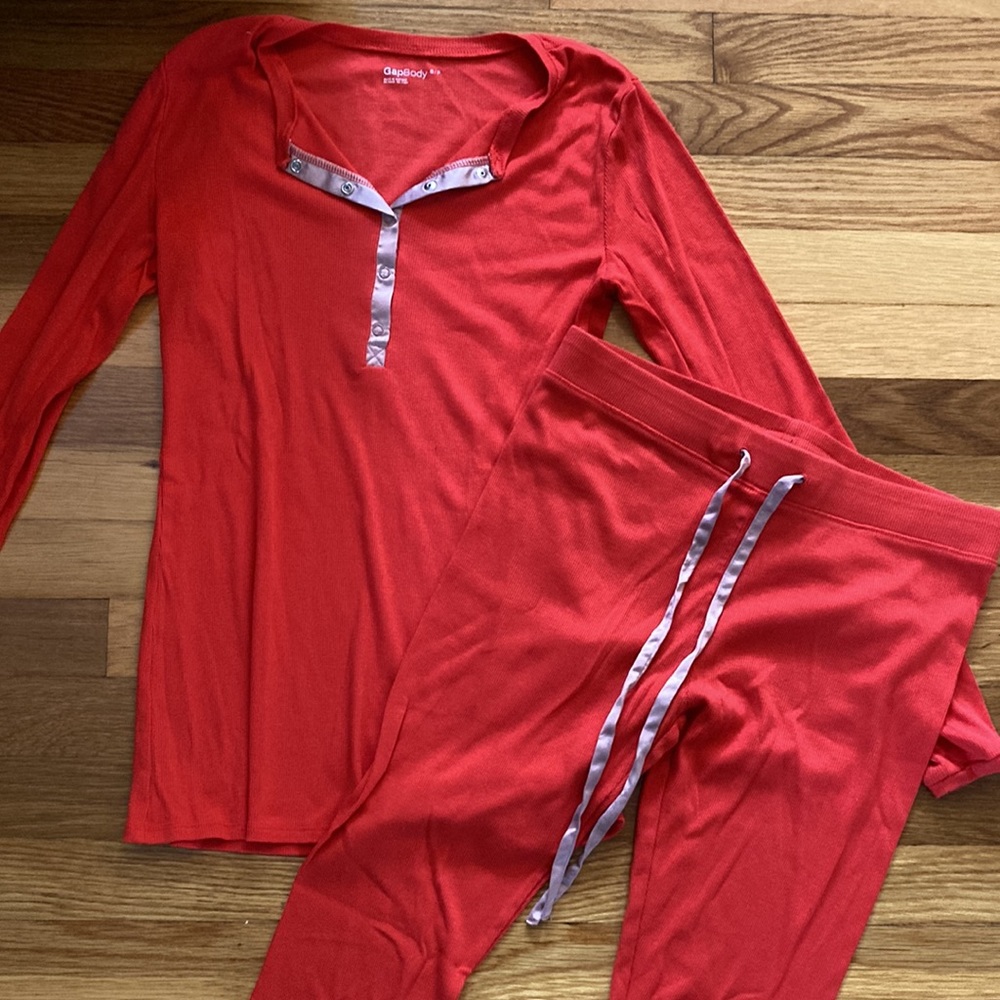Orange GAP Body long underwear/loungewear set